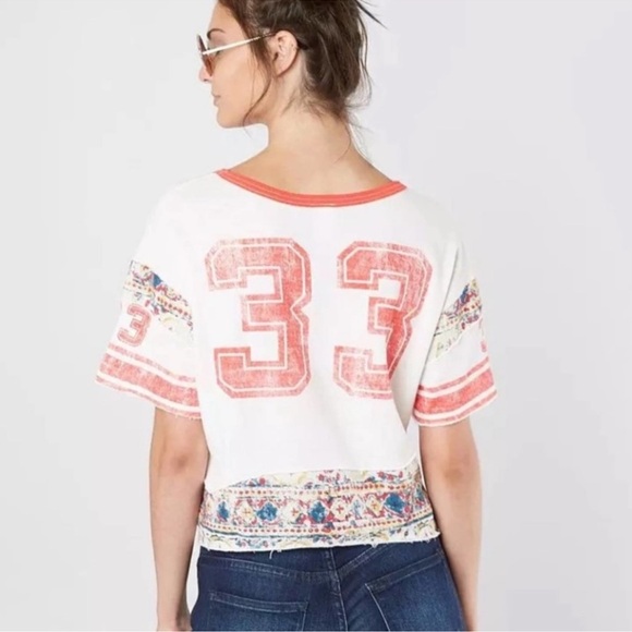 FREE PEOPLE small Nicky #33 T Shirt Sports Event we the free - Picture 2 of 10